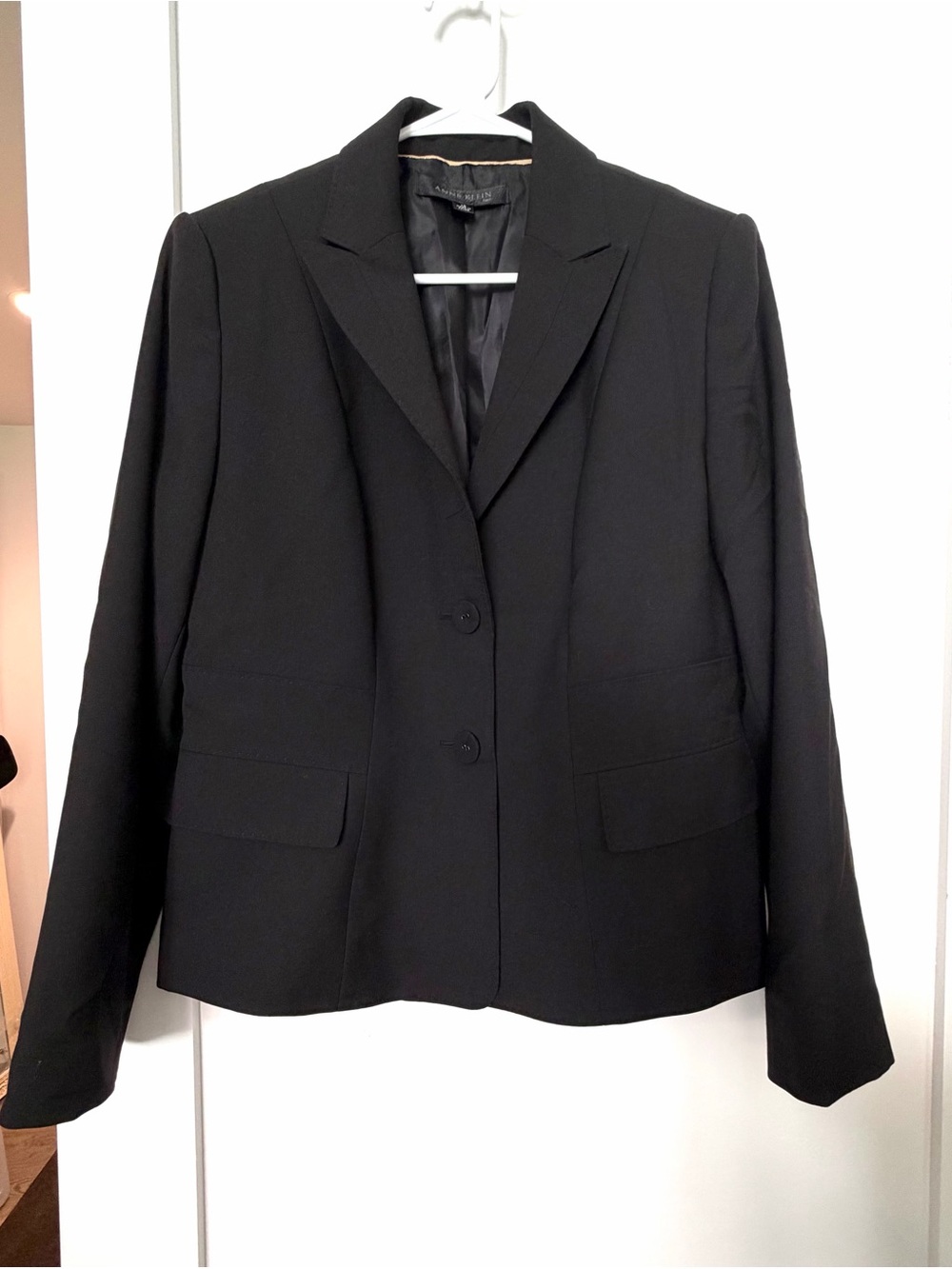 Anne Klein Suit Black Women's Tailored Two-Button Blazer